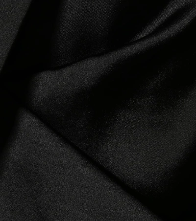 Shop Diane Von Furstenberg Muriel Satin Wrap-front Top In Black
