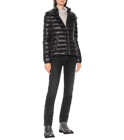 Shop Moncler Bleu Down Jacket In Black