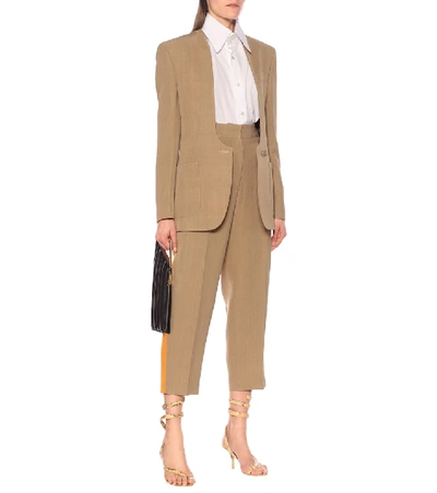 Shop Petar Petrov Hyatt Silk-blend Pants In Brown