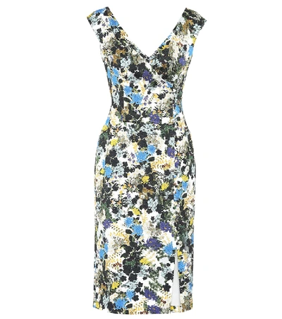 Shop Erdem Cotton-blend Floral Dress In Multicoloured