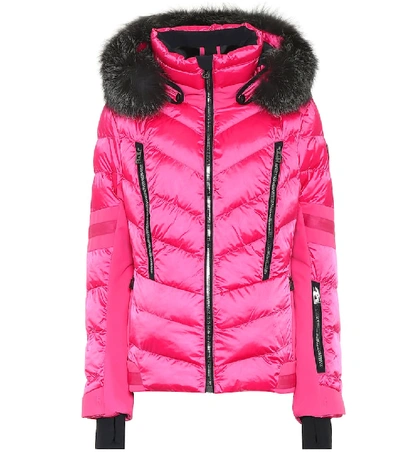 Shop Toni Sailer Nele Splendid Fur-trimmed Ski Jacket In Pink