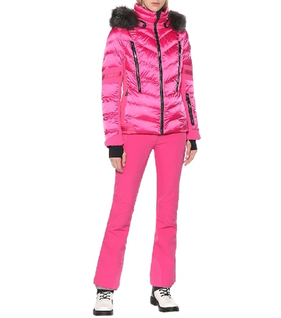 Shop Toni Sailer Nele Splendid Fur-trimmed Ski Jacket In Pink