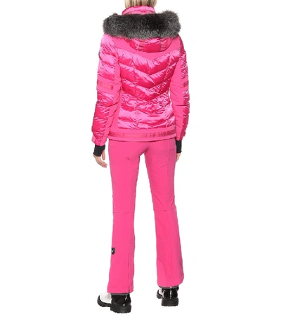 Shop Toni Sailer Nele Splendid Fur-trimmed Ski Jacket In Pink