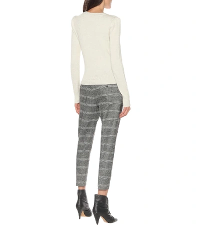 Shop Isabel Marant Étoile Kleely Cotton And Wool Sweater In Grey