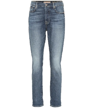 Shop 7 For All Mankind Josefina High-rise Skinny Jeans In Blue