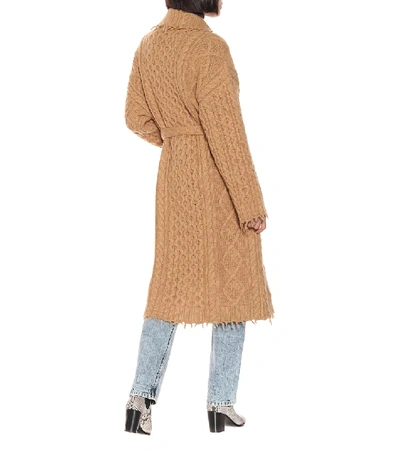 Shop Alanui Cashmere And Wool Coat In Brown