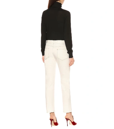 Shop Joseph High-rise Straight Jeans In White