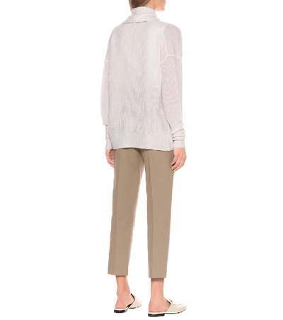 Shop Brunello Cucinelli Mohair And Wool-blend Cardigan In White