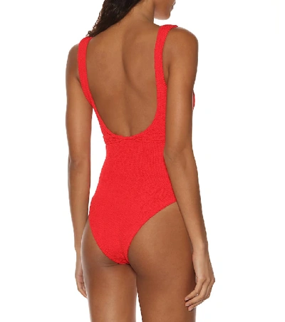 Shop Hunza G Solitaire Swimsuit In Red