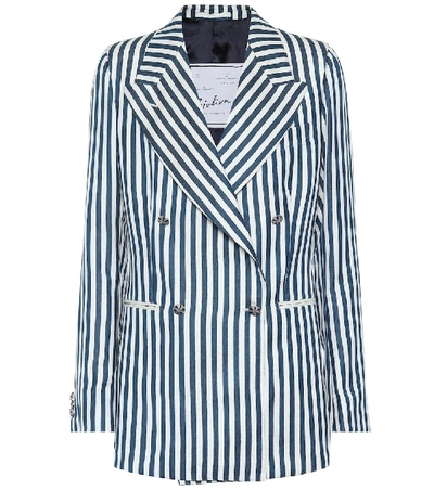 Shop Giuliva Heritage Collection The Stella Wool Twill Blazer In Blue