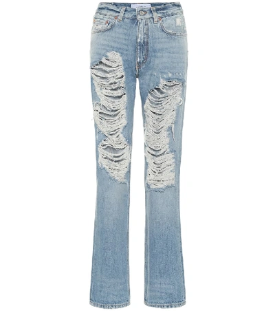 Shop Givenchy High-rise Straight Jeans In Blue