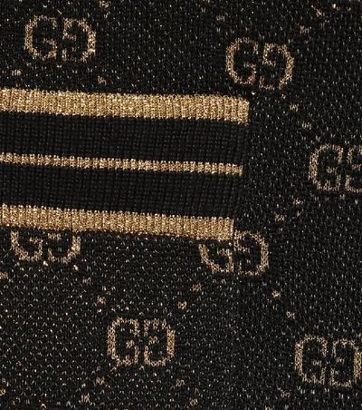 Shop Gucci Gg Wool-blend Trackpants In Black