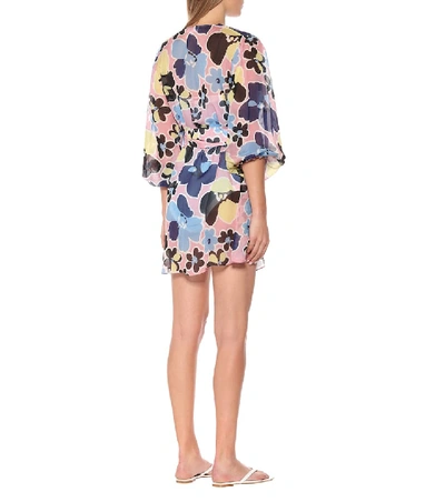 Shop Alexandra Miro Mini Belinda Gown Silk Kaftan In Pink