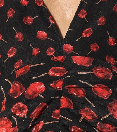 Shop N°21 Floral Silk Midi Dress In Red