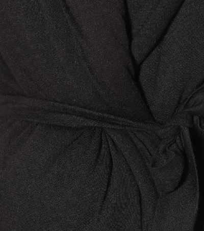 Shop Rick Owens Wool-blend Wrap Coat In Black