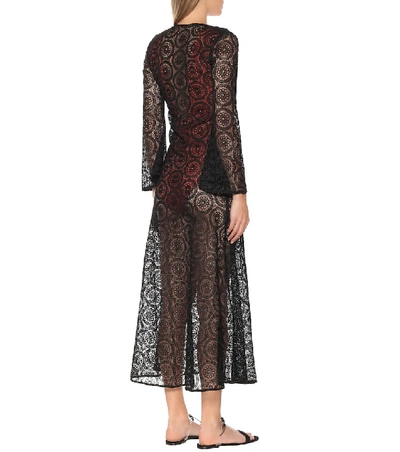 Shop Dodo Bar Or Crocheted Cotton Maxi Dress In Black