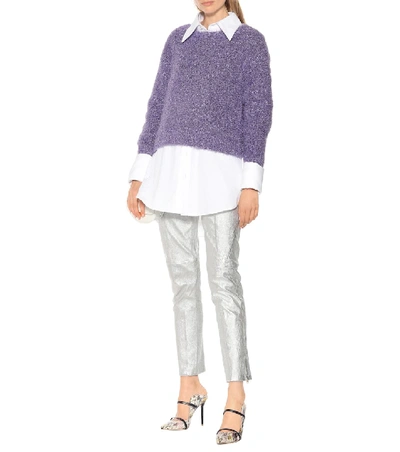 Shop Sies Marjan Metallic Sweater In Purple