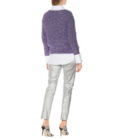 Shop Sies Marjan Metallic Sweater In Purple