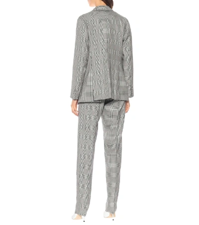 Shop Giuliva Heritage Collection Cornelia Checked Wool Blazer In Grey