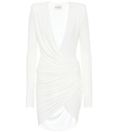 Shop Alexandre Vauthier Stretch-jersey Dress In White