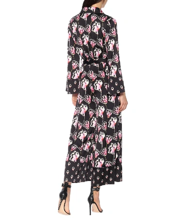 Shop Temperley London Dragonfly Printed Satin Jumpsuit In Multicoloured