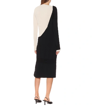 Shop Bottega Veneta Wrap Sweater Dress In Multicoloured