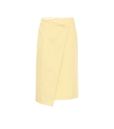 Shop Joseph Denny Uniform Cotton Skirt In Yellow