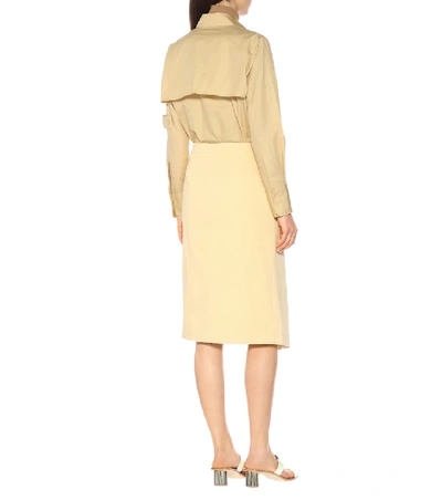 Shop Joseph Denny Uniform Cotton Skirt In Yellow