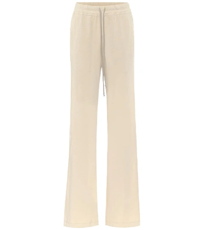 Shop Rick Owens Drkshdw Cotton-jersey Trackpants In Beige