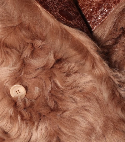 Shop Sies Marjan Pippa Reversible Shearling Jacket In Brown