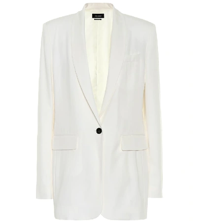 Shop Isabel Marant Pratelia Wool-twill Blazer In White