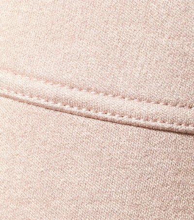 Shop Bottega Veneta Leather-trimmed Pants In Pink