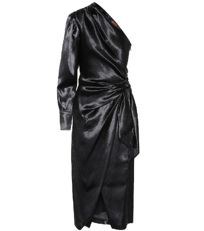 Shop Altuzarra Chanda One-shoulder Crêpe Dress In Black