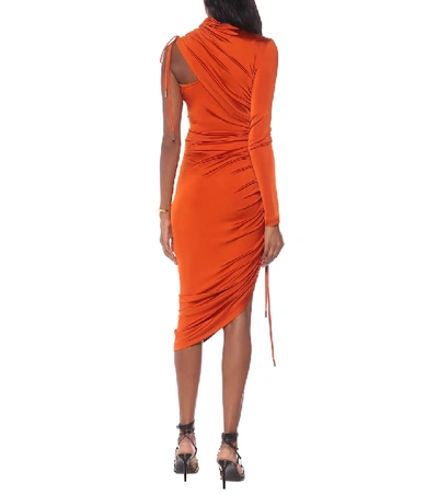 Shop Monse Stretch-satin Dress In Orange