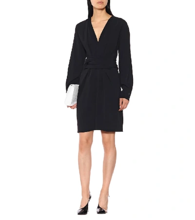 Shop Stella Mccartney Long-sleeve Stretch Minidress In Black