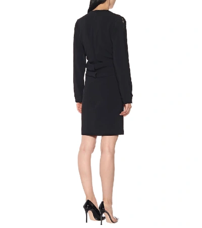 Shop Stella Mccartney Long-sleeve Stretch Minidress In Black