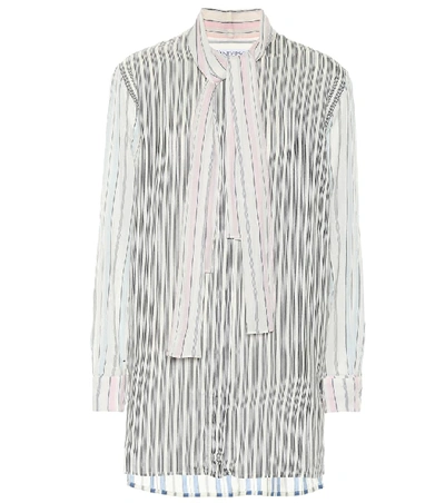 Shop Jw Anderson Cotton And Silk-blend Shirt In Multicoloured