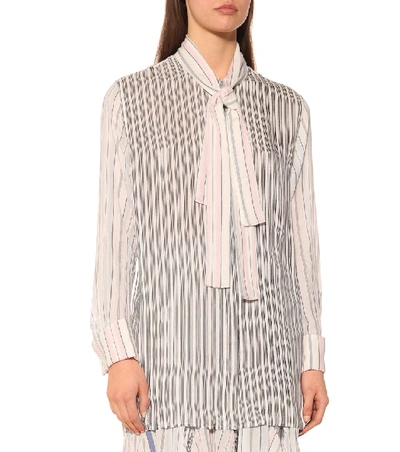 Shop Jw Anderson Cotton And Silk-blend Shirt In Multicoloured