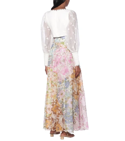 Shop Zimmermann Super Eight Cotton-blend Maxi Skirt In Multicoloured