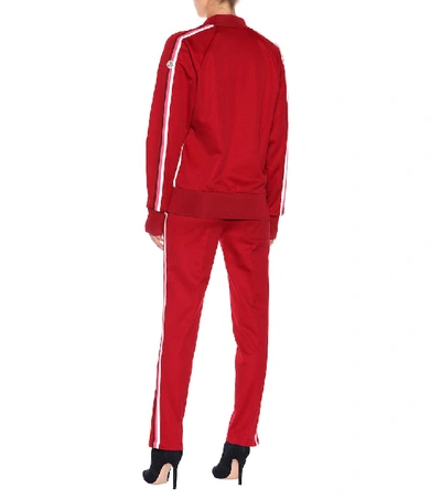 Shop Moncler Cotton-blend Track Jacket In Red