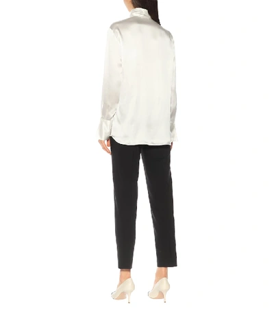 Shop Etro Silk Blouse In White