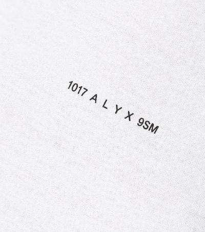 Shop Alyx Logo Cotton-blend T-shirt In White