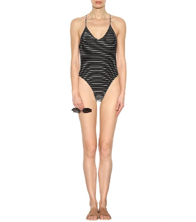 Shop Bower Swimwear Exclusive To Mytheresa.com - Moonstruck Striped Swimsuit In Black