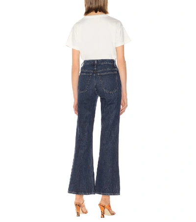 Shop Khaite Gabbie High-rise Flared Jeans In Blue