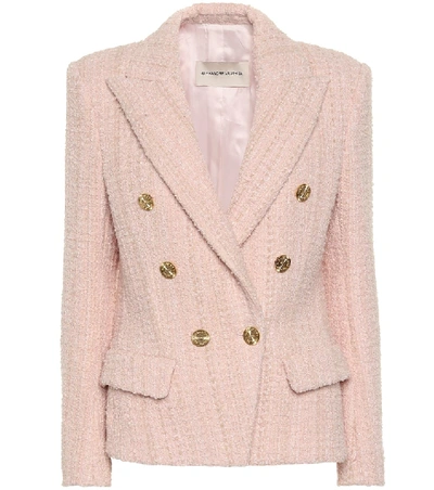Shop Alexandre Vauthier Wool-blend Tweed Blazer In Pink