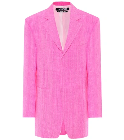 Shop Jacquemus La Veste D'homme Oversized Blazer In Pink