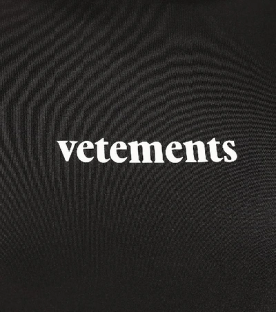 Shop Vetements Logo Minidress In Black