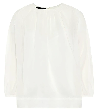 Shop Rochas Silk Blouse In White