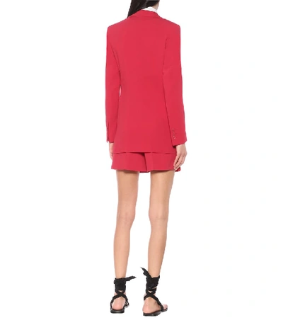 Shop Red Valentino Stretch-twill Blazer In Red