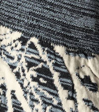 Shop Chloé Jacquard Knit Dress In Blue